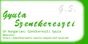 gyula szentkereszti business card